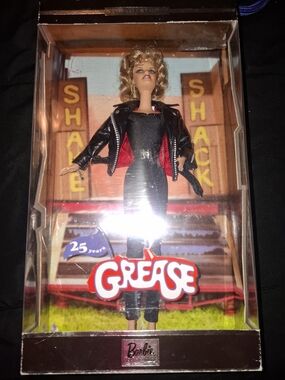 Barbie Black Faux Leather Jacket with Red Lining
